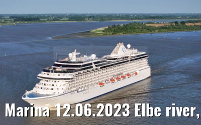 Marina 12.06.2023 Elbe river, departure from Hamburg