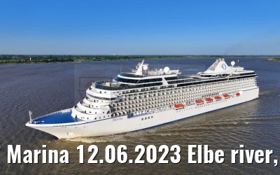 Marina 12.06.2023 Elbe river, departure from Hamburg