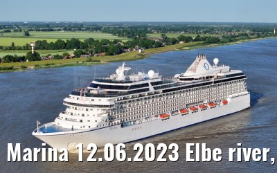 Marina 12.06.2023 Elbe river, departure from Hamburg
