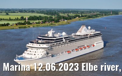 Marina 12.06.2023 Elbe river, departure from Hamburg