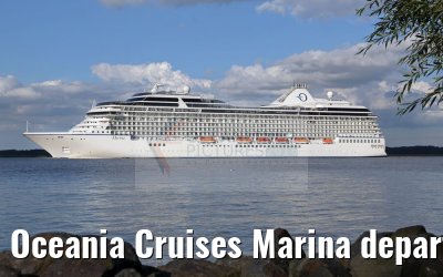 Oceania Cruises Marina departing Hamburg, River Elbe, 21.08.2016