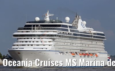 Oceania Cruises MS Marina departing port of Hamburg 21.08.2016
