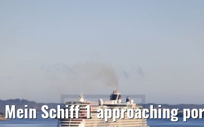 Mein Schiff 1 approaching port of Bergen, Norway 16.07.2019