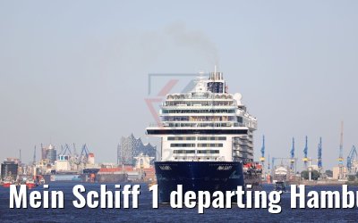 Mein Schiff 1 departing Hamburg 06.05.2018