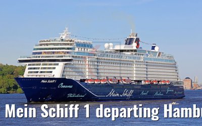 Mein Schiff 1 departing Hamburg 06.05.2018