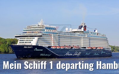 Mein Schiff 1 departing Hamburg 06.05.2018