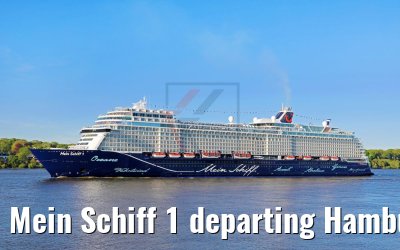 Mein Schiff 1 departing Hamburg 06.05.2018