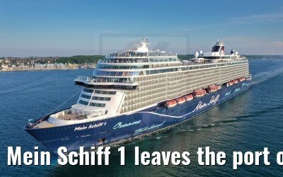 Mein Schiff 1 leaves the port of Kiel 04.06.2021