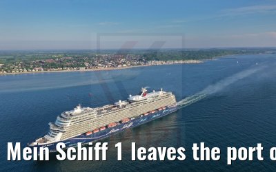 Mein Schiff 1 leaves the port of Kiel 04.06.2021