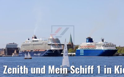 Zenith und Mein Schiff 1 in Kiel 04.05.2018