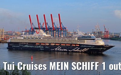 Tui Cruises MEIN SCHIFF 1 outbound port of Hamburg - May 05, 2013