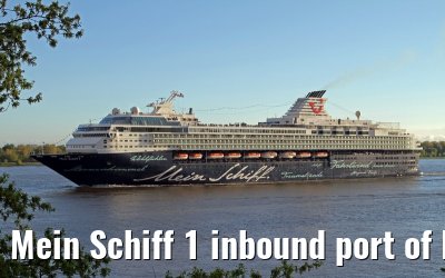 Mein Schiff 1 inbound port of Hamburg, 11 May 2013