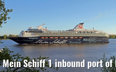 Mein Schiff 1 inbound port of Hamburg, 11 May 2013