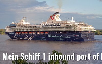 Mein Schiff 1 inbound port of Hamburg, 11 May 2013