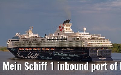 Mein Schiff 1 inbound port of Hamburg, 11 May 2013