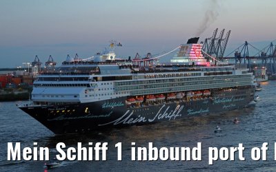 Mein Schiff 1 inbound port of Hamburg, 11 May 2013