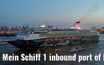 Mein Schiff 1 inbound port of Hamburg, 11 May 2013