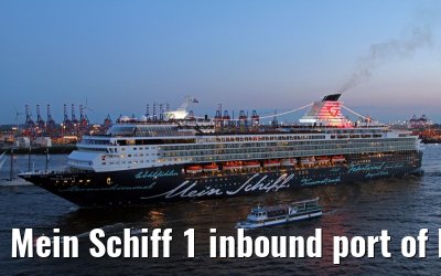 Mein Schiff 1 inbound port of Hamburg, 11 May 2013