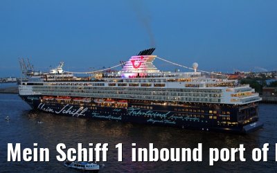 Mein Schiff 1 inbound port of Hamburg, 11 May 2013