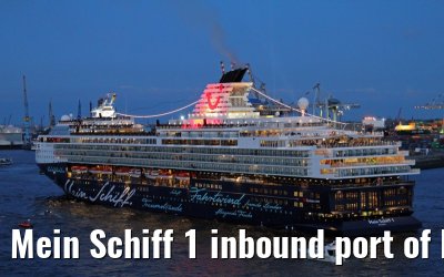 Mein Schiff 1 inbound port of Hamburg, 11 May 2013