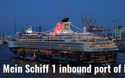Mein Schiff 1 inbound port of Hamburg, 11 May 2013