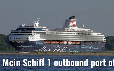 Mein Schiff 1 outbound port of Kiel, 09. June 2013