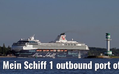 Mein Schiff 1 outbound port of Kiel, 09. June 2013