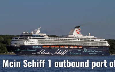 Mein Schiff 1 outbound port of Kiel, 09. June 2013
