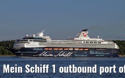 Mein Schiff 1 outbound port of Kiel, 09. June 2013