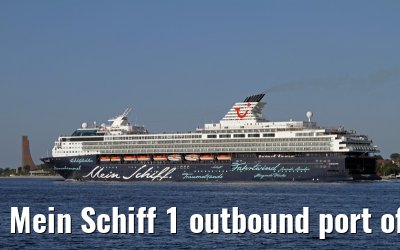 Mein Schiff 1 outbound port of Kiel, 09. June 2013