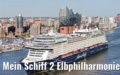 Mein Schiff 2 Elbphilharmonie and Landungsbruecken Hamburg 14.08.2026