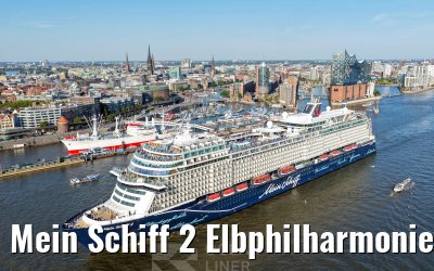 Mein Schiff 2 Elbphilharmonie and Landungsbruecken Hamburg 14.08.2026