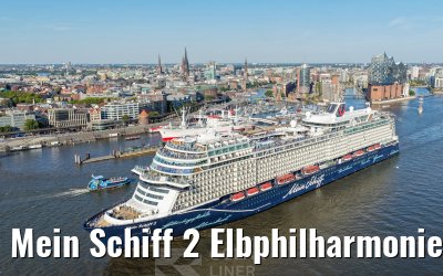 Mein Schiff 2 Elbphilharmonie and Landungsbruecken Hamburg 14.08.2026