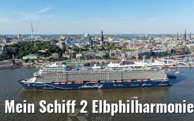 Mein Schiff 2 Elbphilharmonie and Landungsbruecken Hamburg 14.08.2026