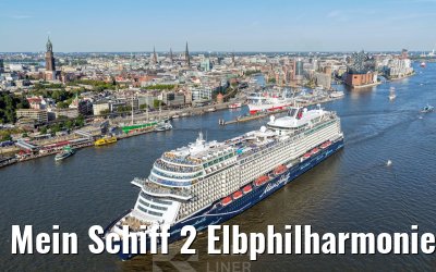 Mein Schiff 2 Elbphilharmonie and Landungsbruecken Hamburg 14.08.2026