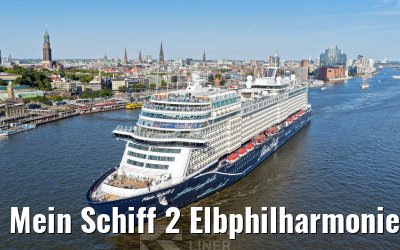 Mein Schiff 2 Elbphilharmonie and Landungsbruecken Hamburg 14.08.2026