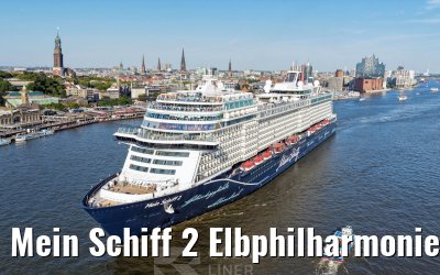 Mein Schiff 2 Elbphilharmonie and Landungsbruecken Hamburg 14.08.2026