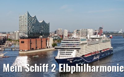 Mein Schiff 2 Elbphilharmonie and Landungsbruecken Hamburg 14.08.2026