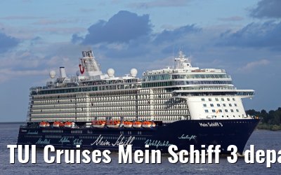 TUI Cruises Mein Schiff 3 departing port of Hamburg, 13. June 2014