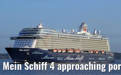 Mein Schiff 4 approaching port of Kiel 17.05.2015