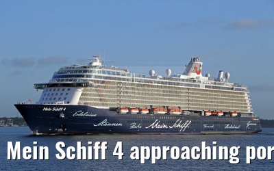Mein Schiff 4 approaching port of Kiel 17.05.2015