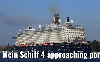 Mein Schiff 4 approaching port of Kiel 17.05.2015