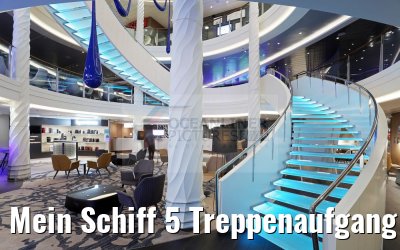 Mein Schiff 5 Treppenaufgang Nespresso Bar und TUI Bar