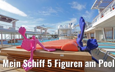 Mein Schiff 5 Figuren am Pool