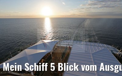 Mein Schiff 5 Blick vom Ausguck Sonnenuntergang