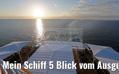 Mein Schiff 5 Blick vom Ausguck Sonnenuntergang