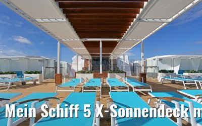 Mein Schiff 5 X-Sonnendeck mit Sonnenliegen