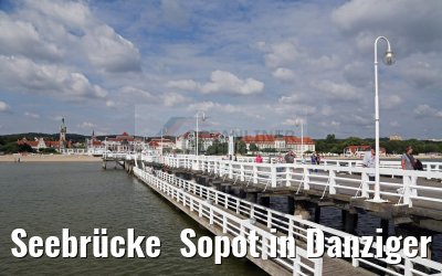 Seebrücke  Sopot in Danziger Bucht 08.07.2016