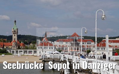 Seebrücke  Sopot in Danziger Bucht 08.07.2016