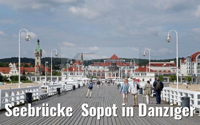 Seebrücke  Sopot in Danziger Bucht 08.07.2016
